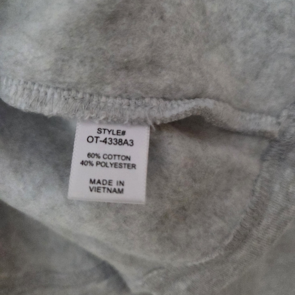 NWT Zenana 2 Piece Long Sleeve Top And Long Bottom Grey Outfit Sz L - Picture 5 of 5